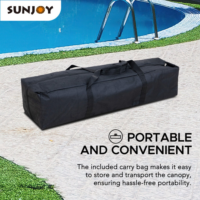 Sunjoy Floating Pool Canopy 10’ × 10’ Pop Up GazeboFabric Canopy Wayfair